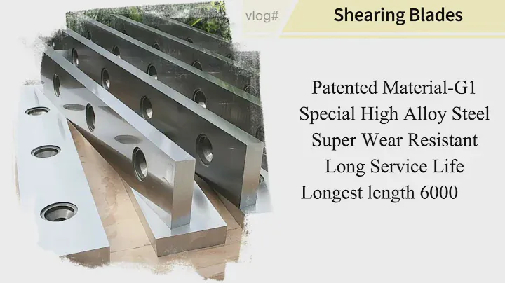 Guillotine shear blade for hydraulic shearing machine