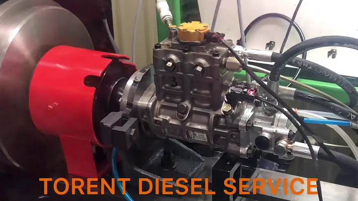 Fuel pump CAT C6.6 diagnostic on stand проверка топливного насоса двигателя CAT C6.6 на стенде