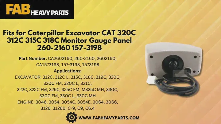 Fits for Caterpillar Excavator CAT 320C 312C 315C 318C Monitor Gauge Panel 260-2160 157-3198