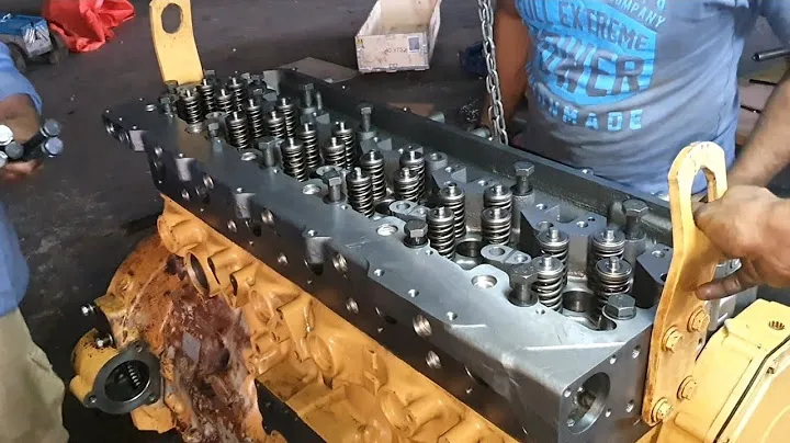 Rebuild Caterpillar Engine | Fitting Full Engine C11 . कैट इंजिन C11توضيب مكينه كتربلرc11 Wheeloader