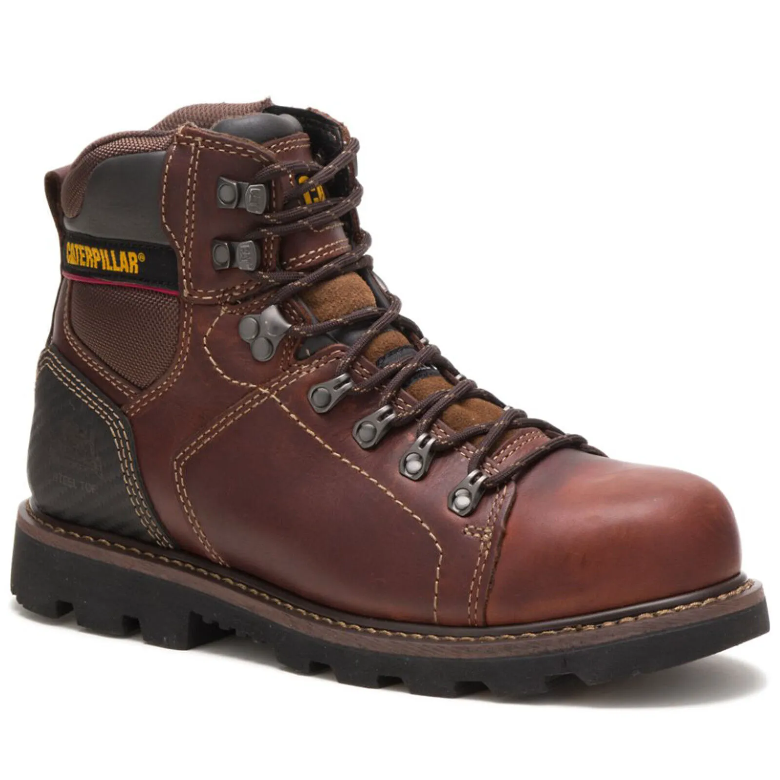 CAT Caterpillar P90865 Alaska 2.0 Steel Toe Brown Leather Work Boots Shoes-0