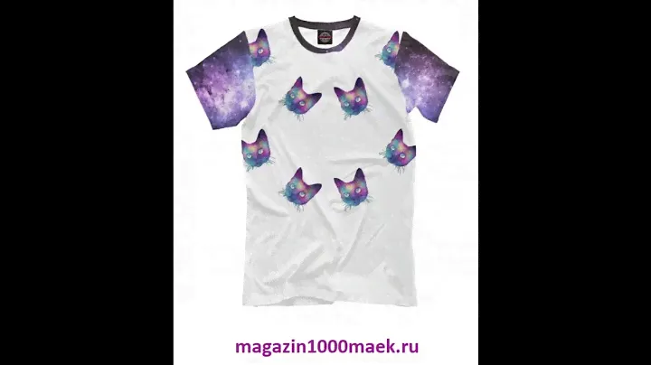 Space cat Мужская футболка прикольная с космическими котами