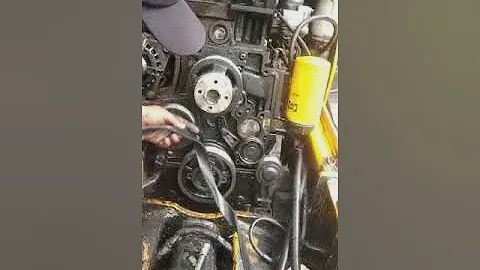 JCB engine fan belt fitting..