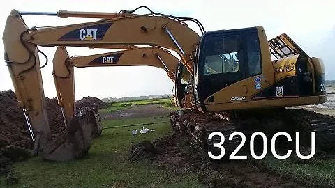 Excavator CAT Model 320Cu with Hyundai Dump Truck 6x4