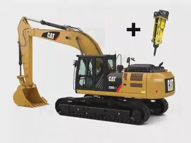 Аренда гусеничного экскаватора Caterpillar 330 с гидромолотом