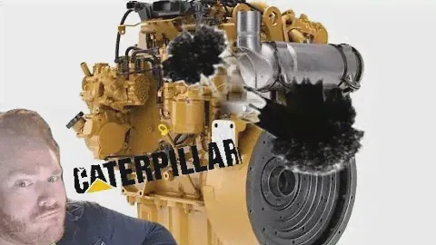 CATERPILLAR 3.4B Engine Crankcase Breather Filter Replacement.