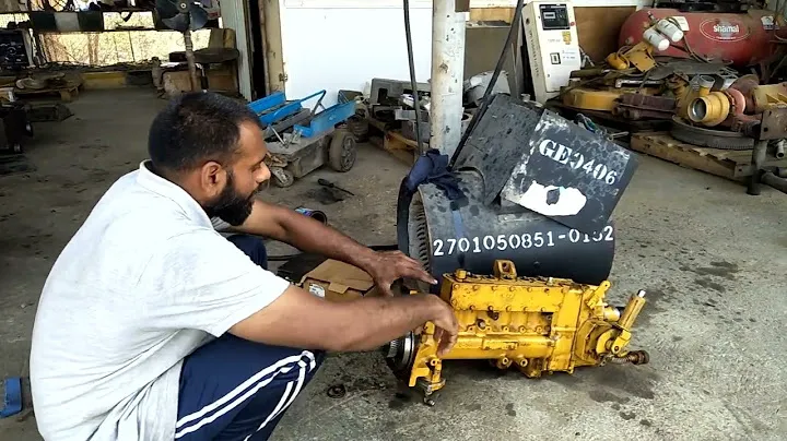Caterpillar 3406 300 KW  fuel pump installation
