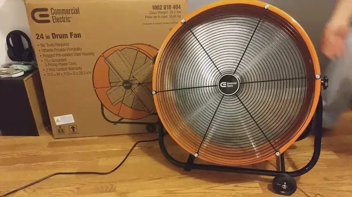 Commercial Electric 24" Drum Fan Unboxing Review and First Impressions