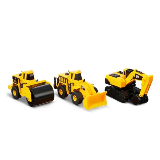 CATERPILLAR Blister 3 Metal Vehicles - Loader. Excavator And Summary-3