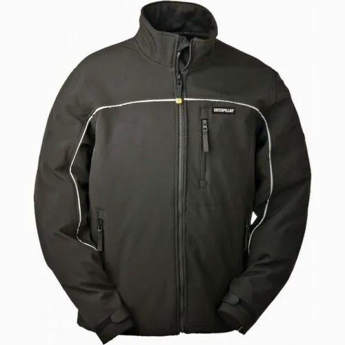 New Caterpillar CAT Mens Soft Shell Jacket W11440-016 Black - Medium-0