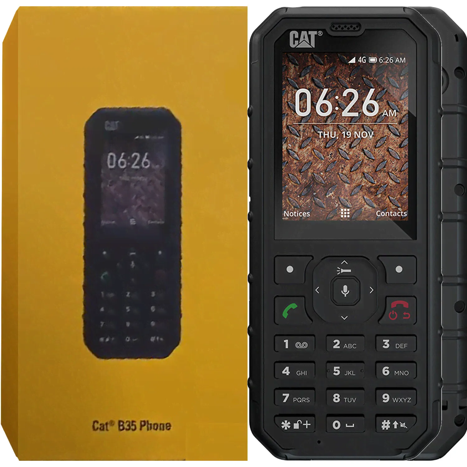 BNIB Caterpillar CAT B35 Dual-SIM 4GB IP68 Black Factory Unlocked 4G/LTE GSM-0