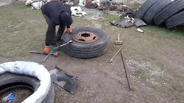ШИНОМОНТАЖ"БАТОНА"  ШИНЫ 385/65  НА ДИСК ЗИЛ 130