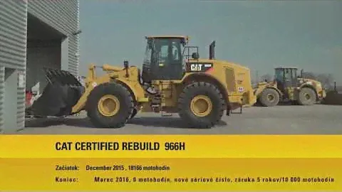Certifikovaná prestavba CCR kolesového nakladača Caterpillar Cat 966H